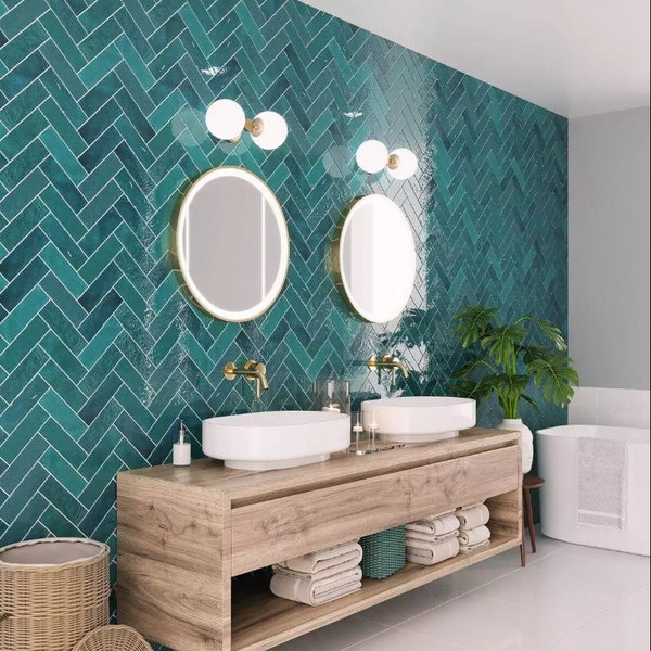 La Riviera Metro Quetzal 65x200x9mm Ceramic Gloss Tiles (0.50sqm/box)