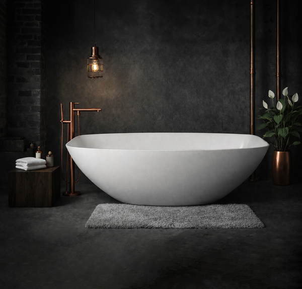 Morgane Freestanding Bath Polished White 1625x730x470 (No Overflow)