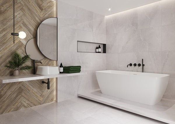 Tioga White 597x597x8.5mm Matt Full Body Porcelain (1.44sqm/box)