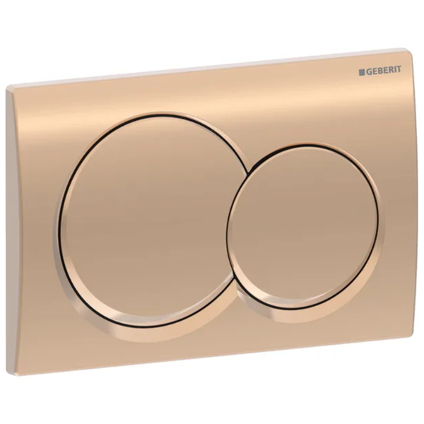 Alpha01 Actuator Plate for Dual Flush, Round - Red Gold
