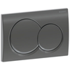 Alpha01 Actuator Plate for Dual Flush, Round - Black Chrome