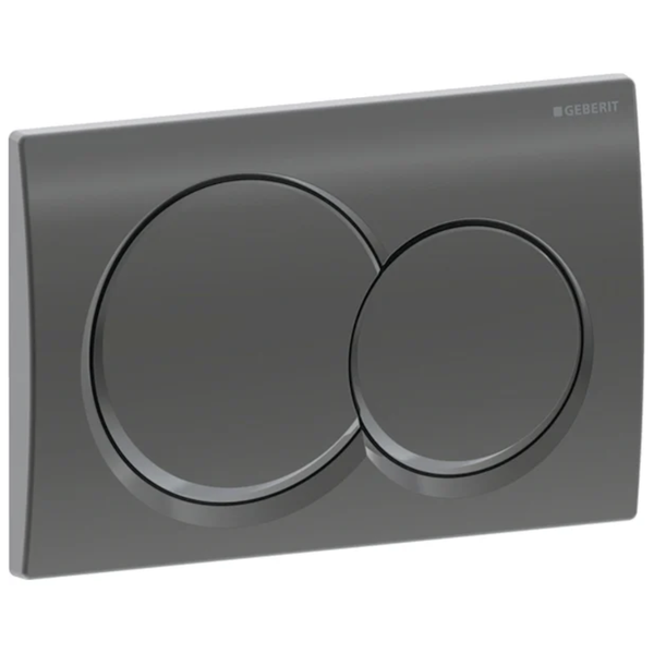 Alpha01 Actuator Plate for Dual Flush, Round - Black Chrome