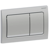 Alpha01 Flush Plate Square, Dual Flush - Matt Chrome