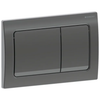 Alpha01 Dual Flush, Square - Matt Black Chrome