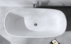 Aquila Freestanding Bath White Includes built in acrylic slot overflow & Chrome waste - 1700x800x580