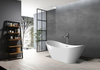 Contour Freestanding Bathtub White Includes built in Chrome overflow & Waste- 1700x750x580 mm