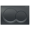 Alpha01 Actuator Plate for Dual Flush, Round - Black Chrome