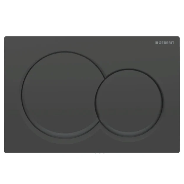 Alpha01 Actuator Plate for Dual Flush, Round - Matt Black