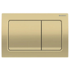 Alpha01 Actuator Plate for Dual Flush, Square: Brasscoloured/Matt