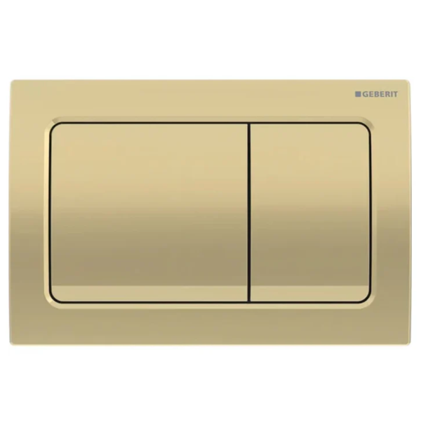 Alpha01 Actuator Plate for Dual Flush, Square: Brasscoloured/Matt