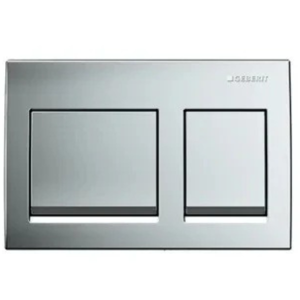 Alpha35 actuator plate, for dual flush: matt chrome-plated