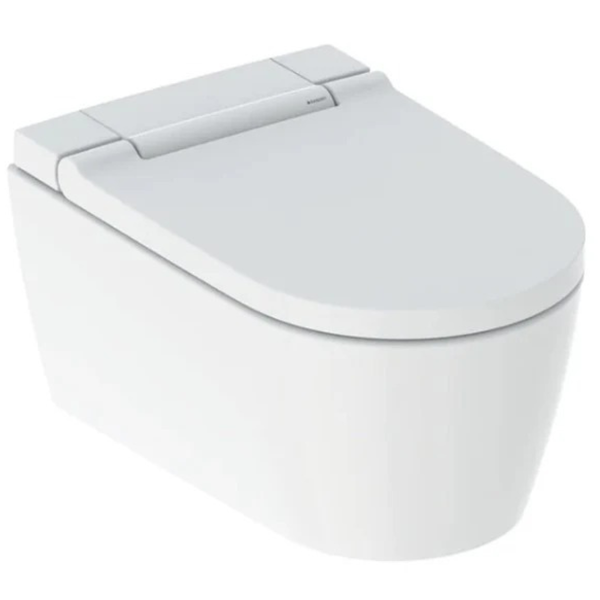AquaClean Sela WC Complete Solution Wall-hung Toilet Polished White With White Design Cover