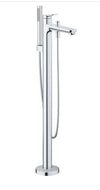 Wave freestanding bath mixer with handshower set - Chrome