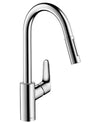 Hansgrohe Decor Single Lever Kitchen Mixer 240, 7 L/Min, Pull-Out Spray, 2Jet Chrome
