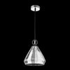 1xE27 Diamond Med Glass Pendant Chrome