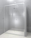 Lave Annecy Adjustable Slider Door Fully Framed 1200-1400x2000mm (5mm) - Chrome Frame Clear Glass