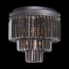 4xE14Smoke Crystal Tier Ceiling BLACK