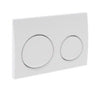 Alpha25 Actuator plate, Round, Dual Flush - White
