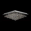 6xG9 Square Larg Crystal Ceiling Fitting