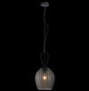 1xE27 Cedar Glass Pendant Black/Smoke