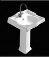 Old Style Wall Mounted Basin & Pedistal White 620x530x850mm