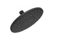 Shower Rose Abs Round 220mm Black - Blister