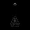 1xE27 Medium Prism Metal Pendant Black