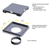 200mm Floor/Patio Drain Cover With Tile Inlay Cover & 110mm Outlet