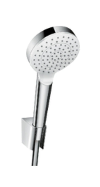 Hansgrohe Crometta Shower Holder Set 100 1Jet Ecosmart With Shower Hose 125 Cm White/Chrome