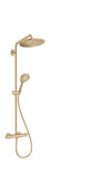 Croma Select S Showerpipe 280 1jet EcoSmart 9 l/min with thermostat and hand shower Brushed Bronze