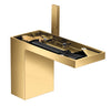 Single Lever Basin Mixer 110 with Push-open Waste Set Without Plate Polished Gold Optic
