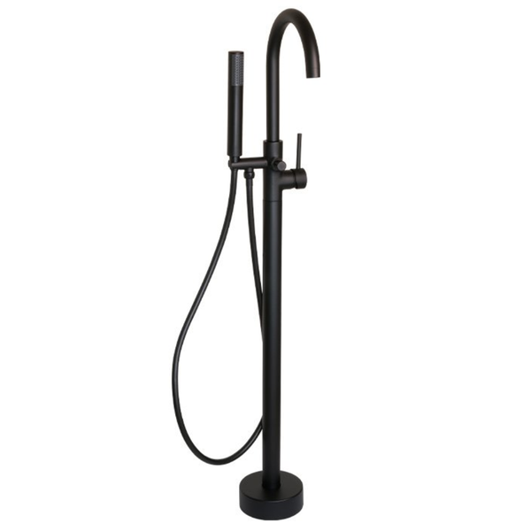 Lace Black RoundFree Standing Bath Mixer with H/S