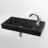 Roma Wall-Hung Basin Black 740x360x90mm