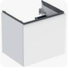 Vanity - body and front whitr / high gloss coated, Handle - white/matt powder coated