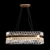 88W LED SMD Oval Crystal Pendant Gold