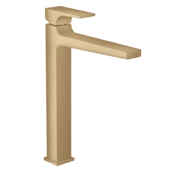 Metropol Single lever basin mixer 260 with lever handle for with push open waste - Brushed Bronze