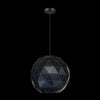 1xE27 Lrg LaserCut Metal Ball Pendant BL