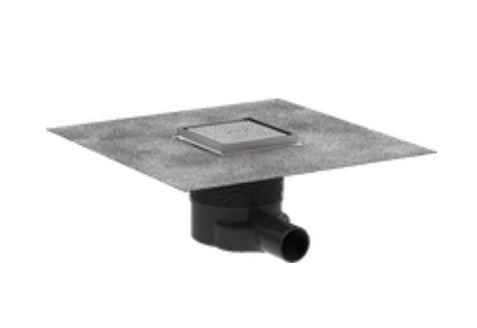Hansgrohe Raindrain Brilliance Complete Set Point Drain 100/100 Tileable Rear Cover Brushed Stainles