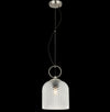 1xE27 Chestnut Glass Pendant Satin/Clear