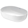 Luv Washbowl Countertop Basin Polished White 600x350mm