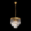 4xE14 Clear Crystal 3 Tier Chand S/Gold