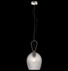 1xE27 Cedar Glass Pendant Satin/Clear