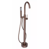 Lace Round Free Standing Bath Mixer with H/S - Brushed Bronze