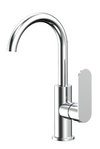 Satin Chrome Gooseneck Basin Mixer