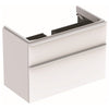 Smyle Square cabinet for washbasin, with two drawers white / matt powder-coated