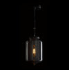1xE27 LANTERN Glass Pendant Black/Smoke