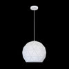 1xE27 Med LaserCut Metal Ball Pendant WH