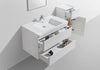 Milan 900 Vanity Set Double White