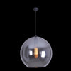 1xE27 40cm Glass Ball Pendant Smoke