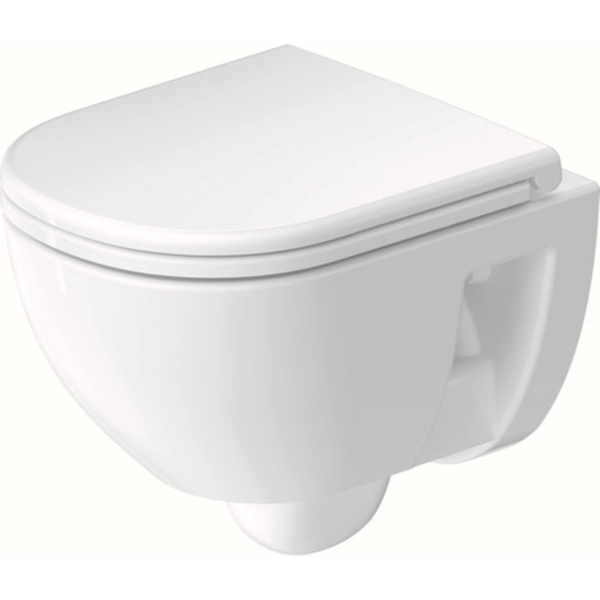 D-Code Compact 48cm Rimless Wall-Mounted Pan 4.5L / 3L Flush - White